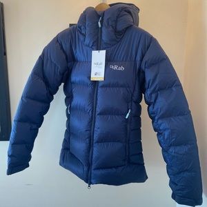 Women's Rab Positron Pro Down Jacket Women's Small Navy Blue Winter Coat